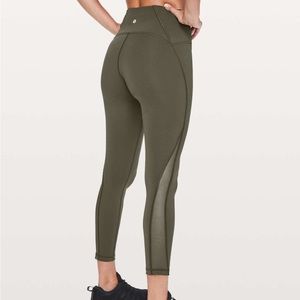 Lululemon train time 7/8 pant dark olive